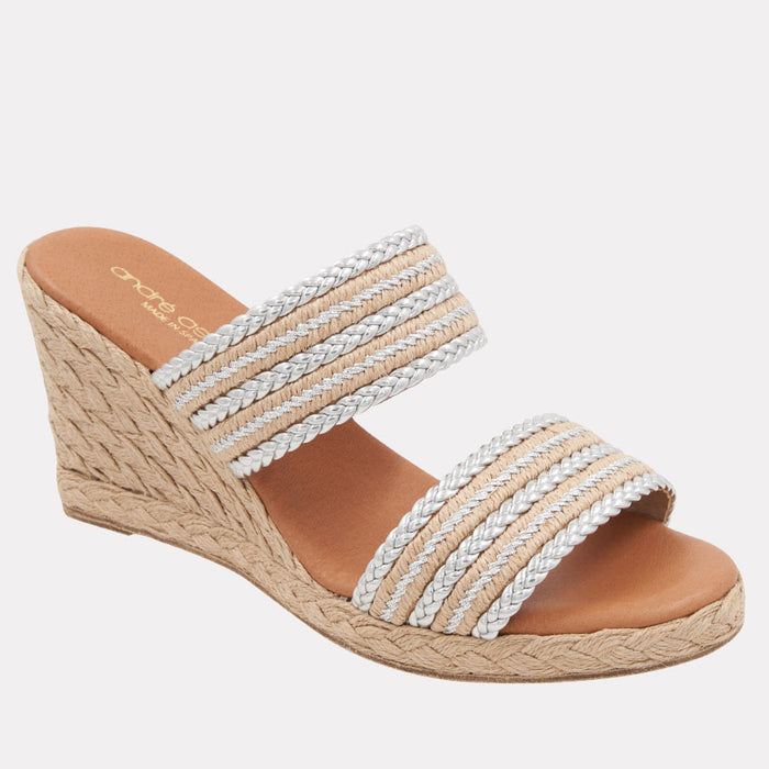 André Assous Nolita Metallic Espadrille Wedge