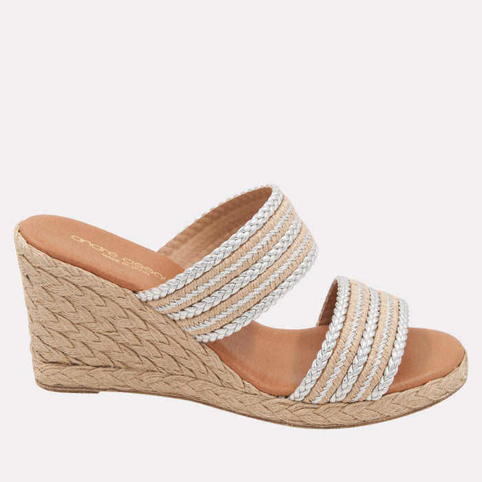 andré assous Nolita Metallic Espadrille Wedge