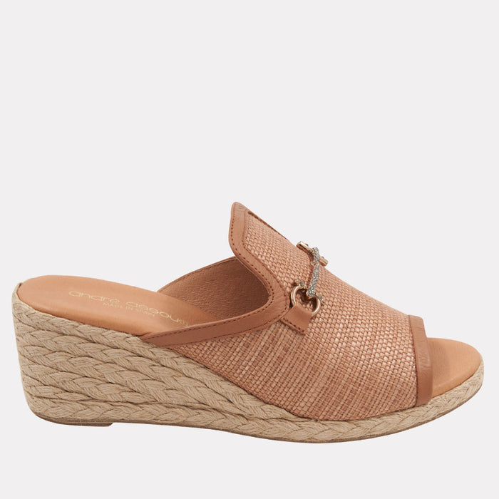 André Assous Nomi Raffia Espadrille Wedge