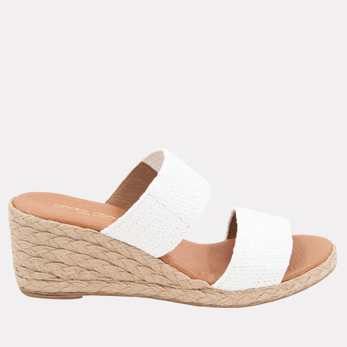 André Assous Nori Stretch Raffia Espadrille Wedge