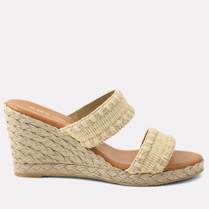 André Assous Nolita Stitched Raffia Espadrille Wedge