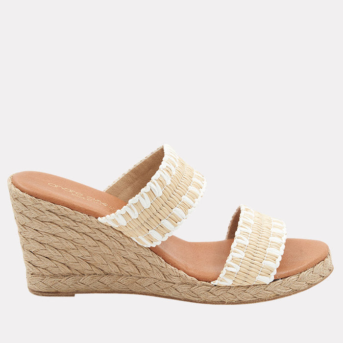 andré assous Nolita Stitched Raffia Espadrille Wedge