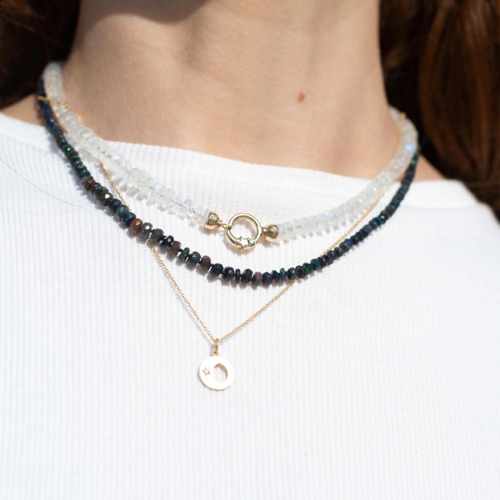 Andrea Fohrman Black Opal Beaded Necklace