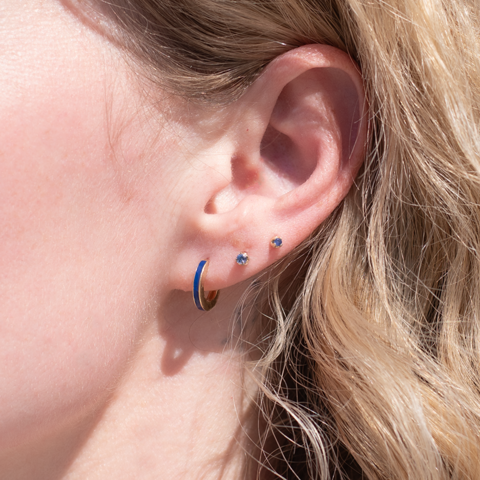 Andrea Fohrman Blue Sapphire Medium Stud