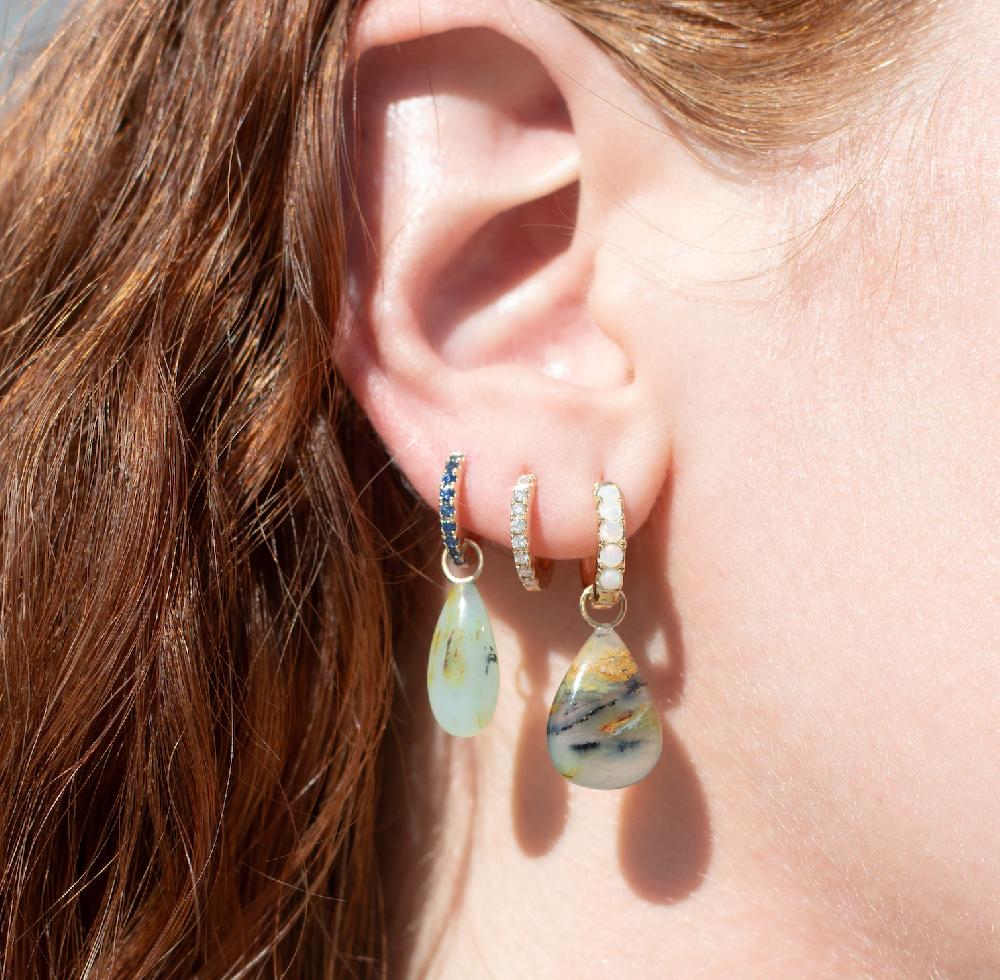 Andrea Fohrman Chubby Opal Pavé Huggies