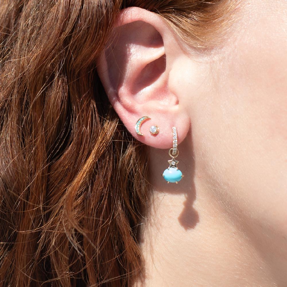 Andrea Fohrman Mini Cosmo Turquoise Hoop Charms