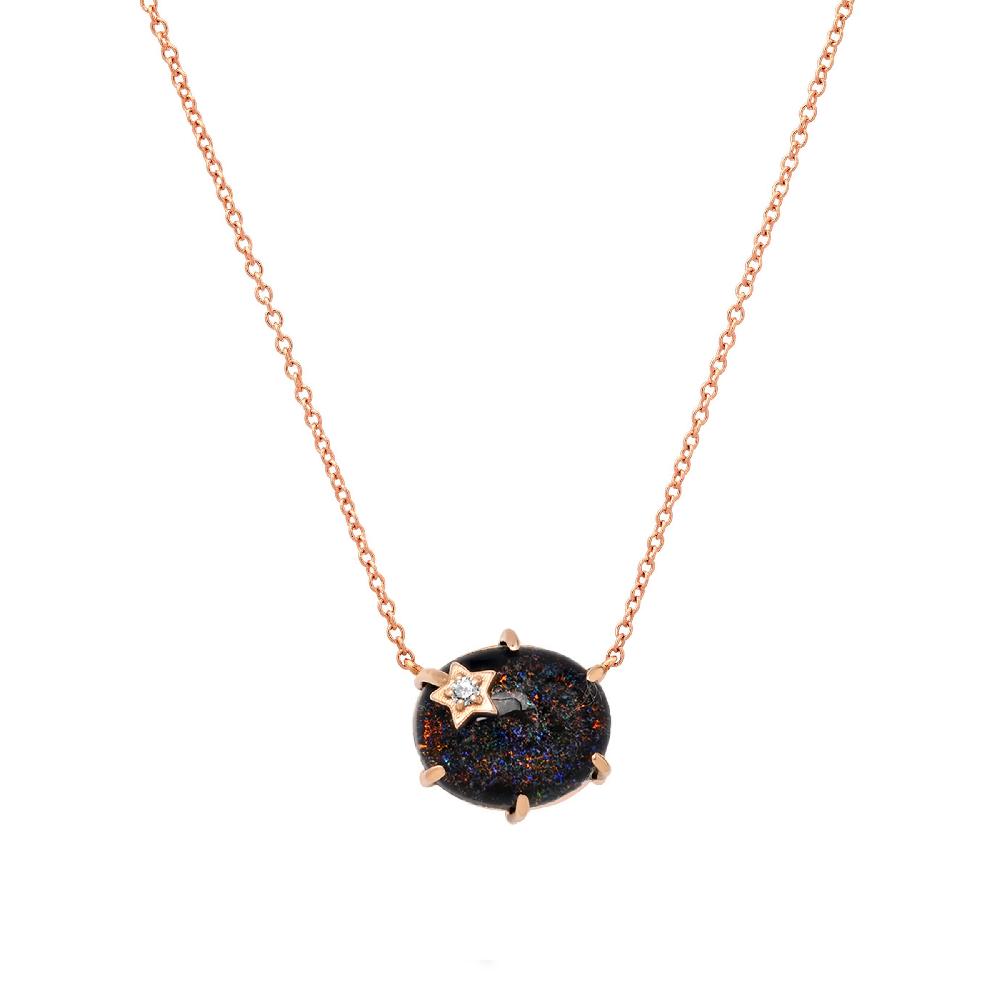 Andrea Fohrman Mini Galaxy Black Opal Necklace