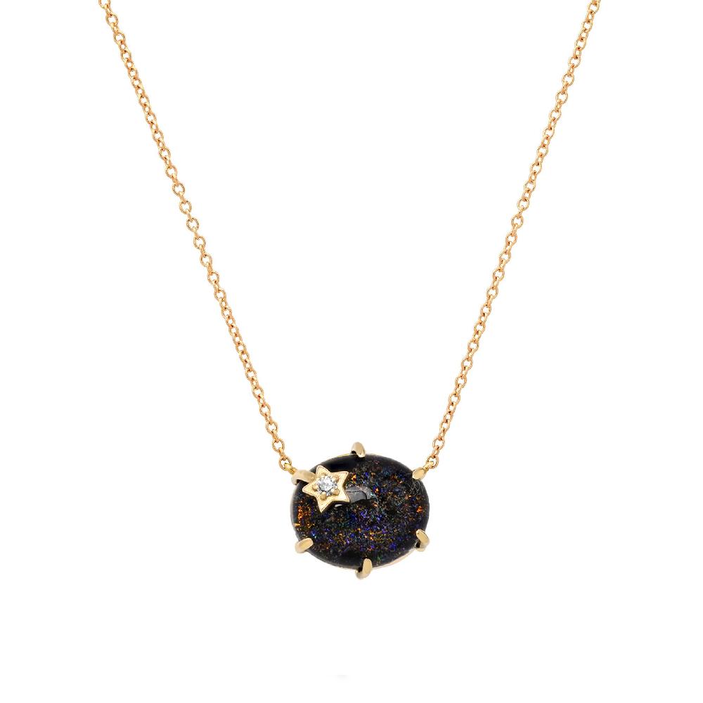 andrea fohrman Mini Galaxy Black Opal Necklace