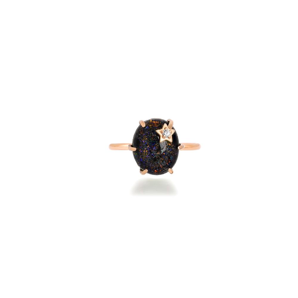 Andrea Fohrman Mini Galaxy Black Opal Ring