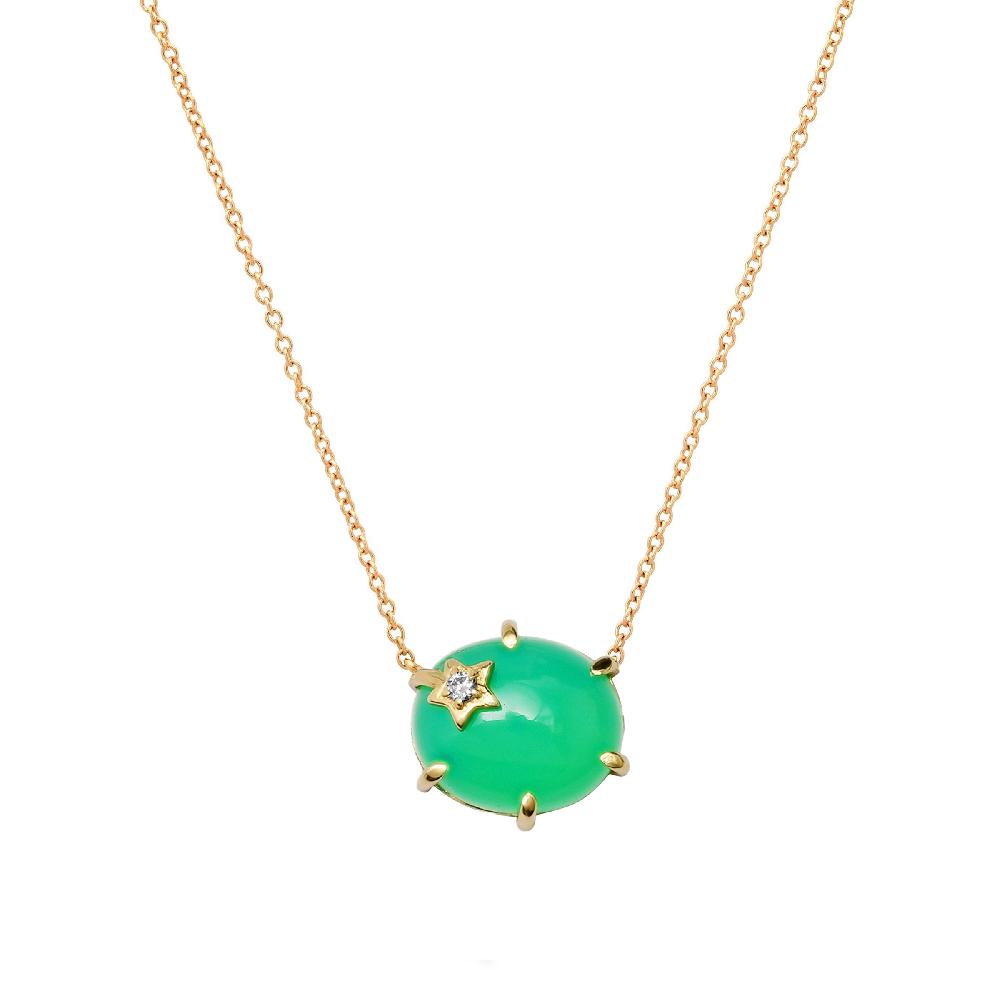 andrea fohrman Mini Galaxy Chrysoprase Necklace