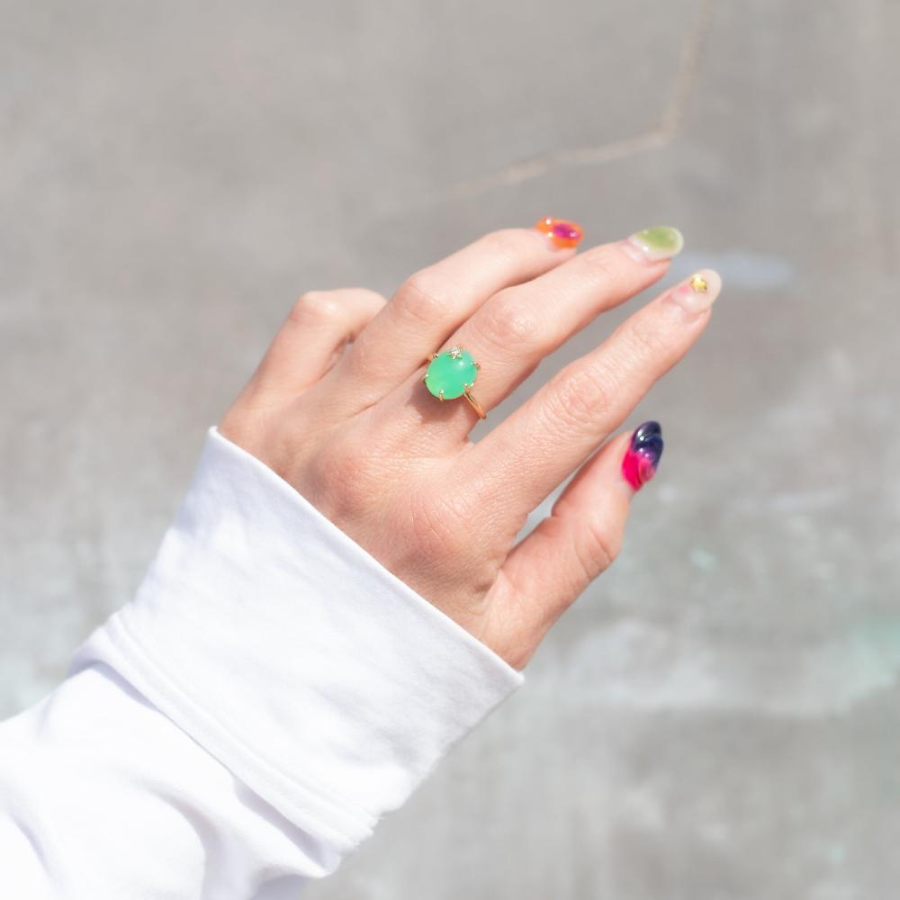 Andrea Fohrman Mini Galaxy Chrysoprase Ring