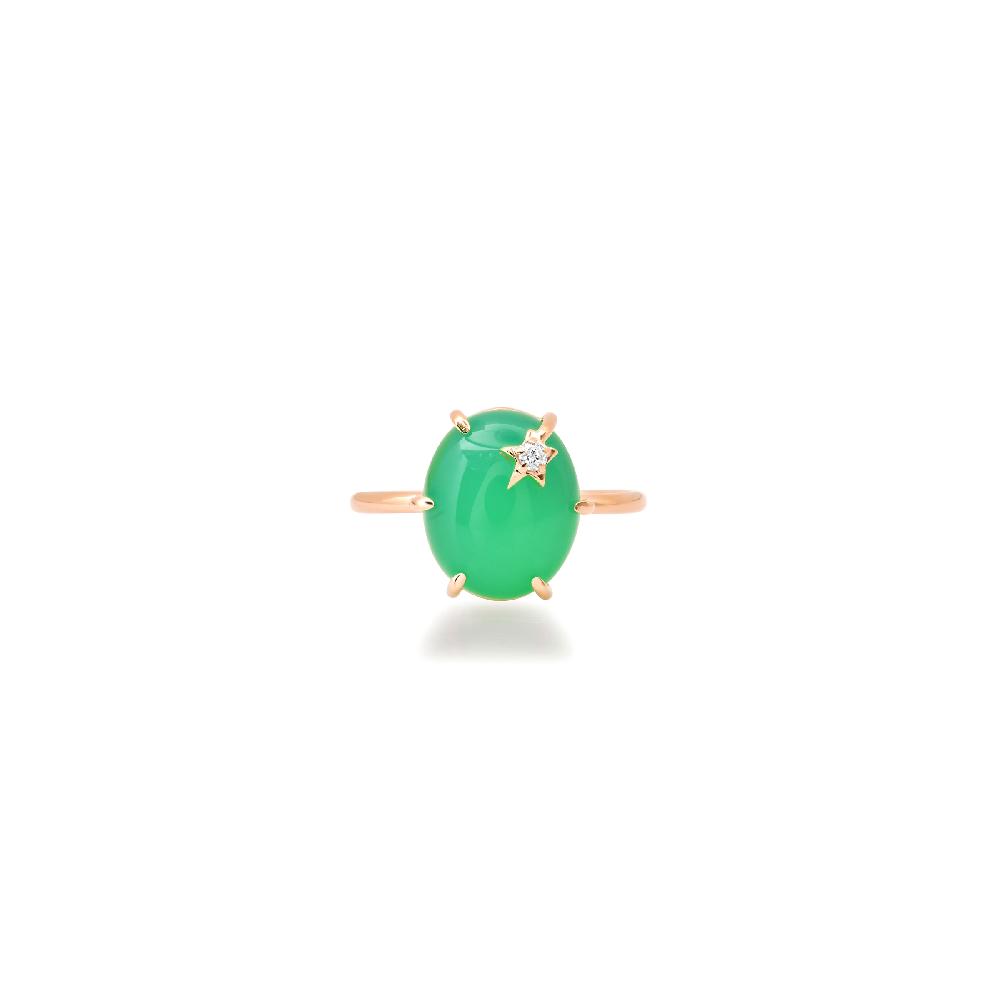 Andrea Fohrman Mini Galaxy Chrysoprase Ring