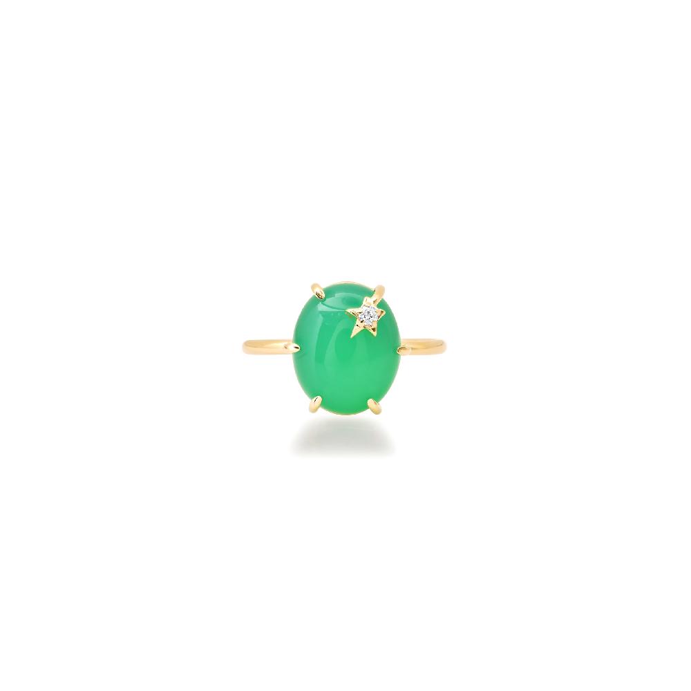 andrea fohrman Mini Galaxy Chrysoprase Ring