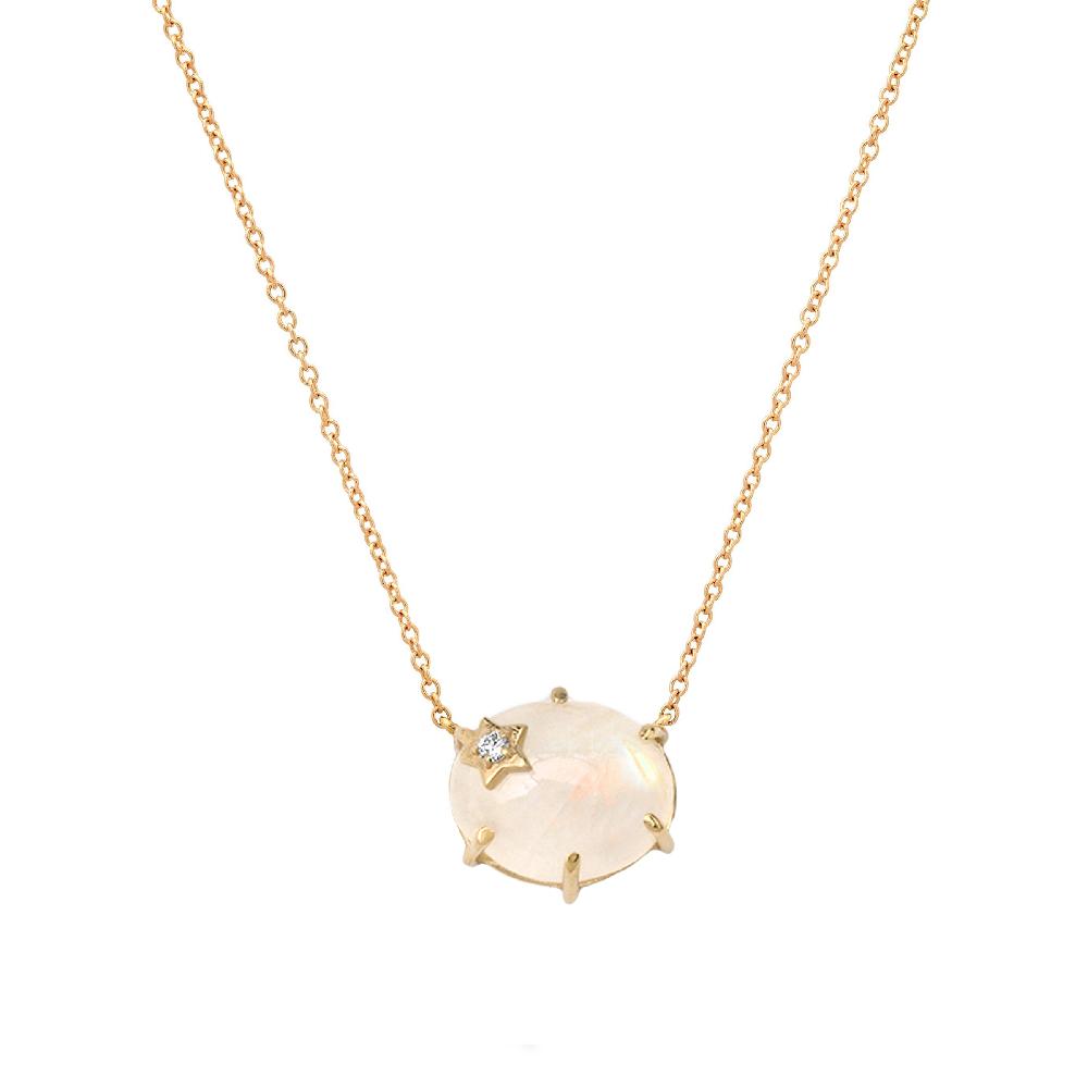 andrea fohrman Mini Galaxy Moonstone Necklace