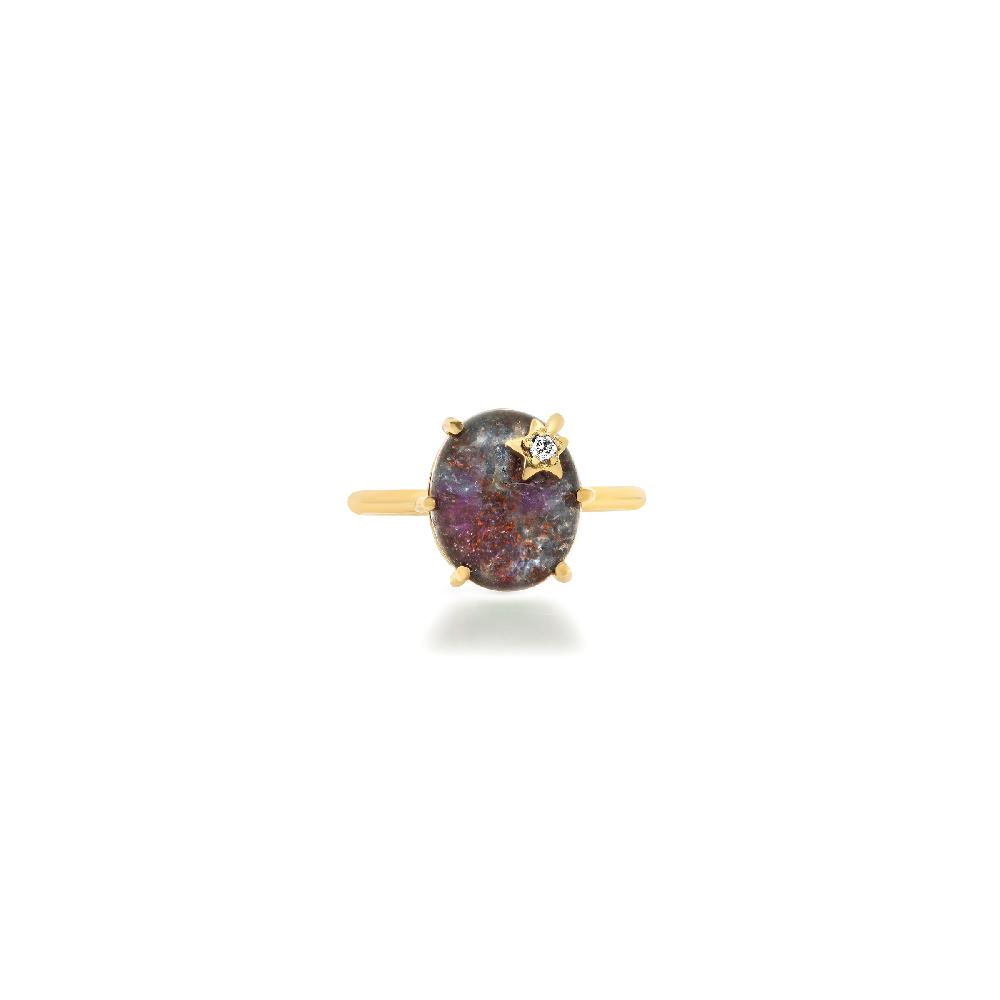 andrea fohrman Mini Galaxy Ruby Kyanite Ring