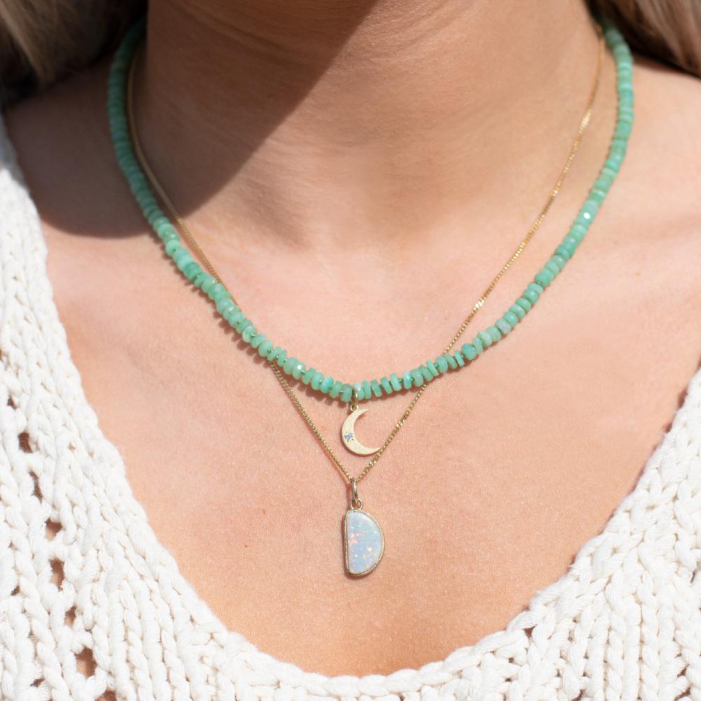 Andrea Fohrman Opal Half Moon Charm