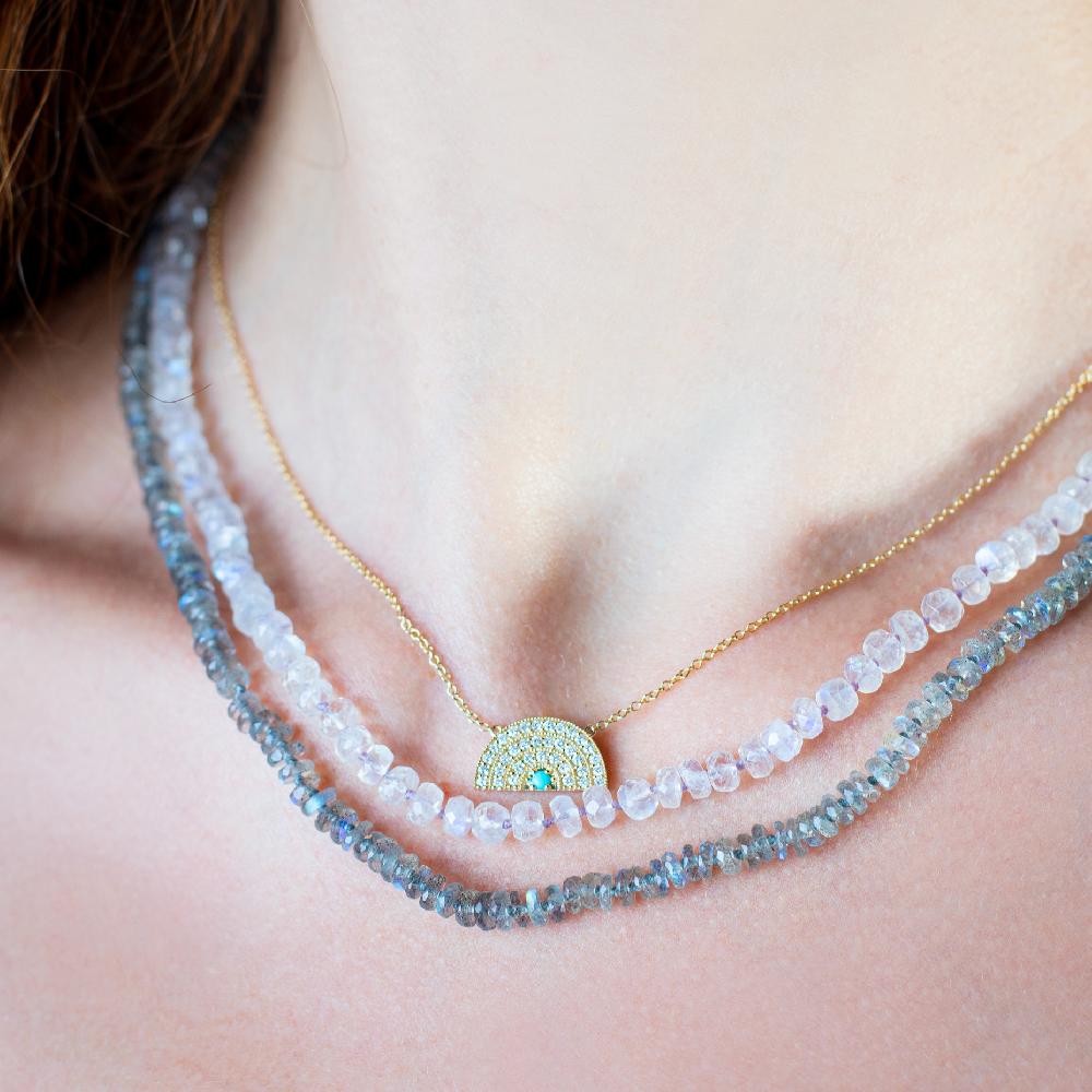 Andrea Fohrman Perfect Diamond Rainbow Necklace