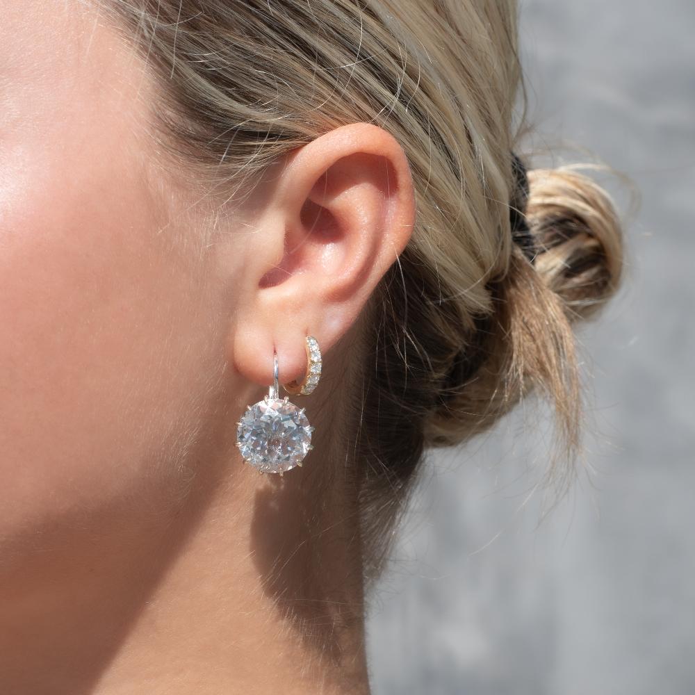 Andrea Fohrman Small Chubby Diamond Pavé Huggies