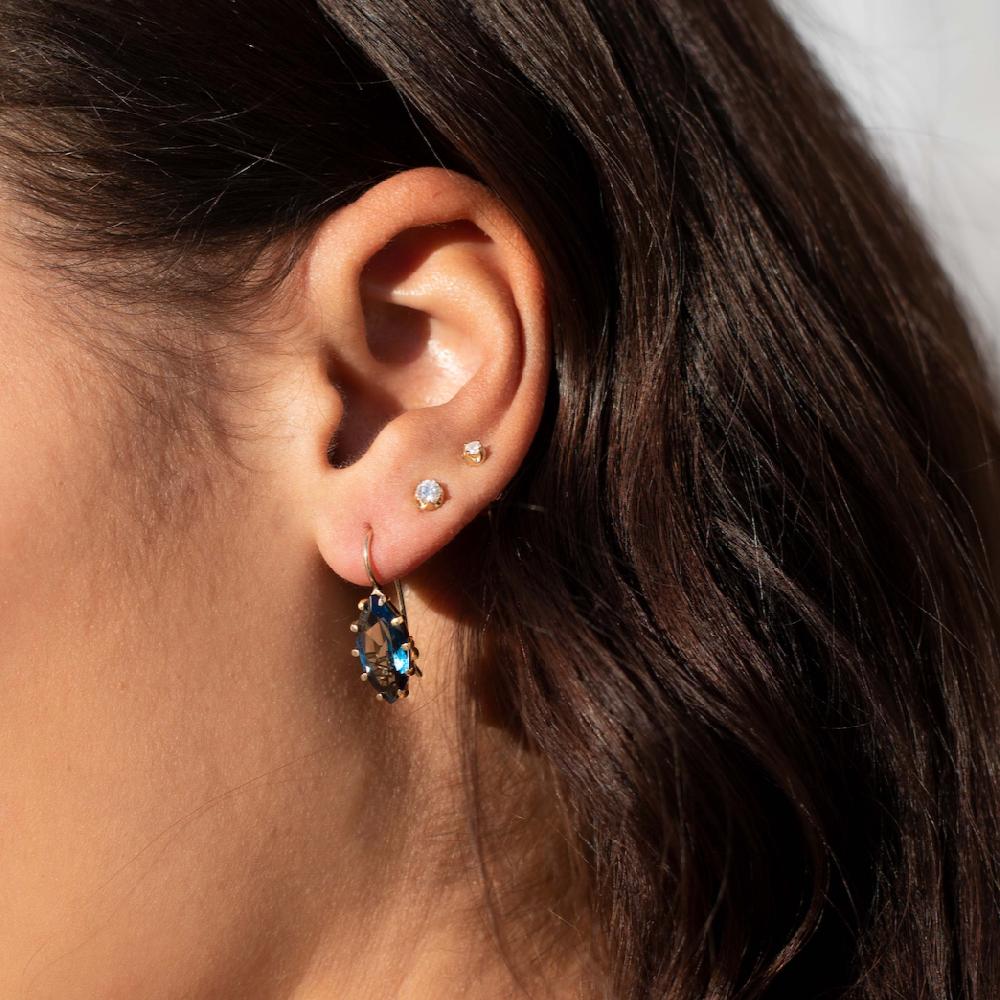 Andrea Fohrman Marquis London Blue Topaz Drop Earrings