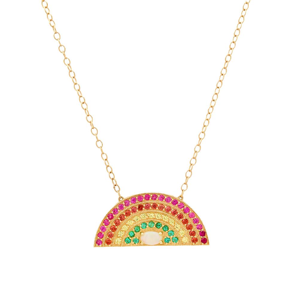 andrea fohrman Medium Primary Sapphire Rainbow Necklace