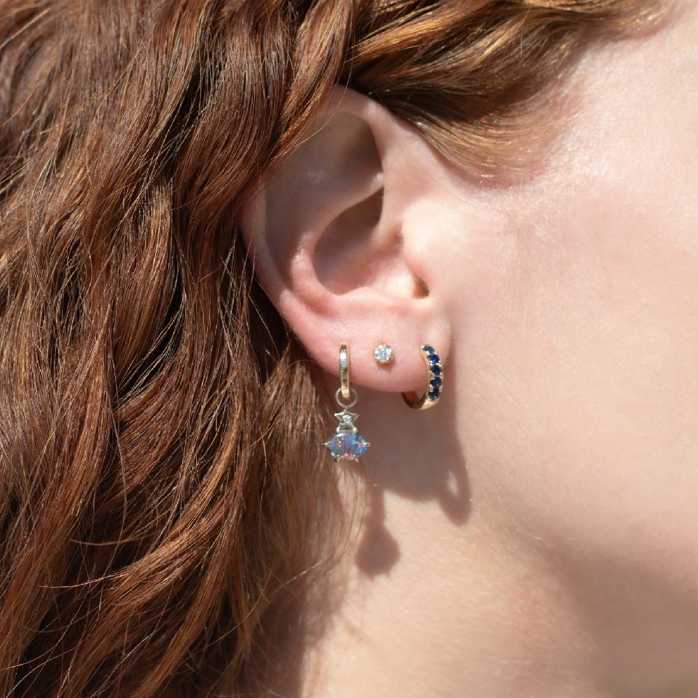 Andrea Fohrman Mini Cosmo Australian Opal Hoop Charms