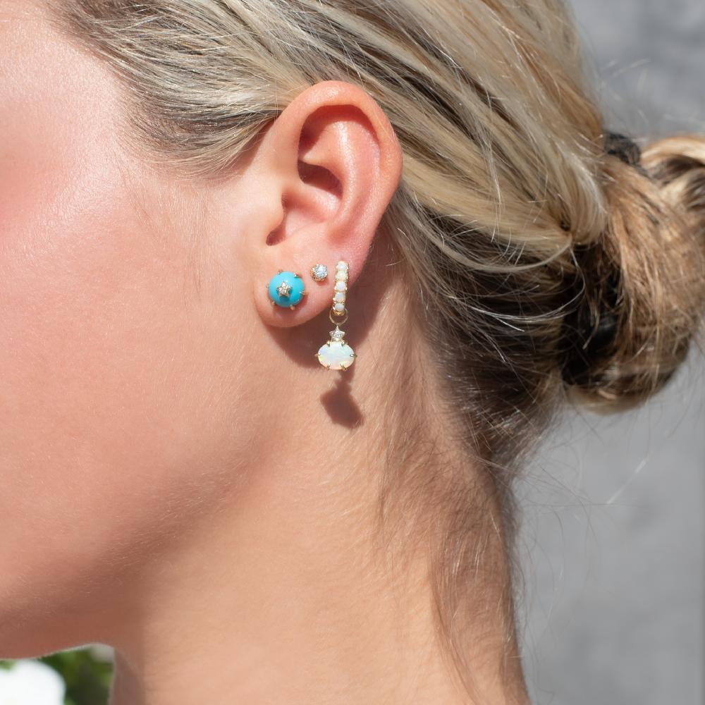 Andrea Fohrman Mini Cosmo Ethiopian Opal Hoop Charms