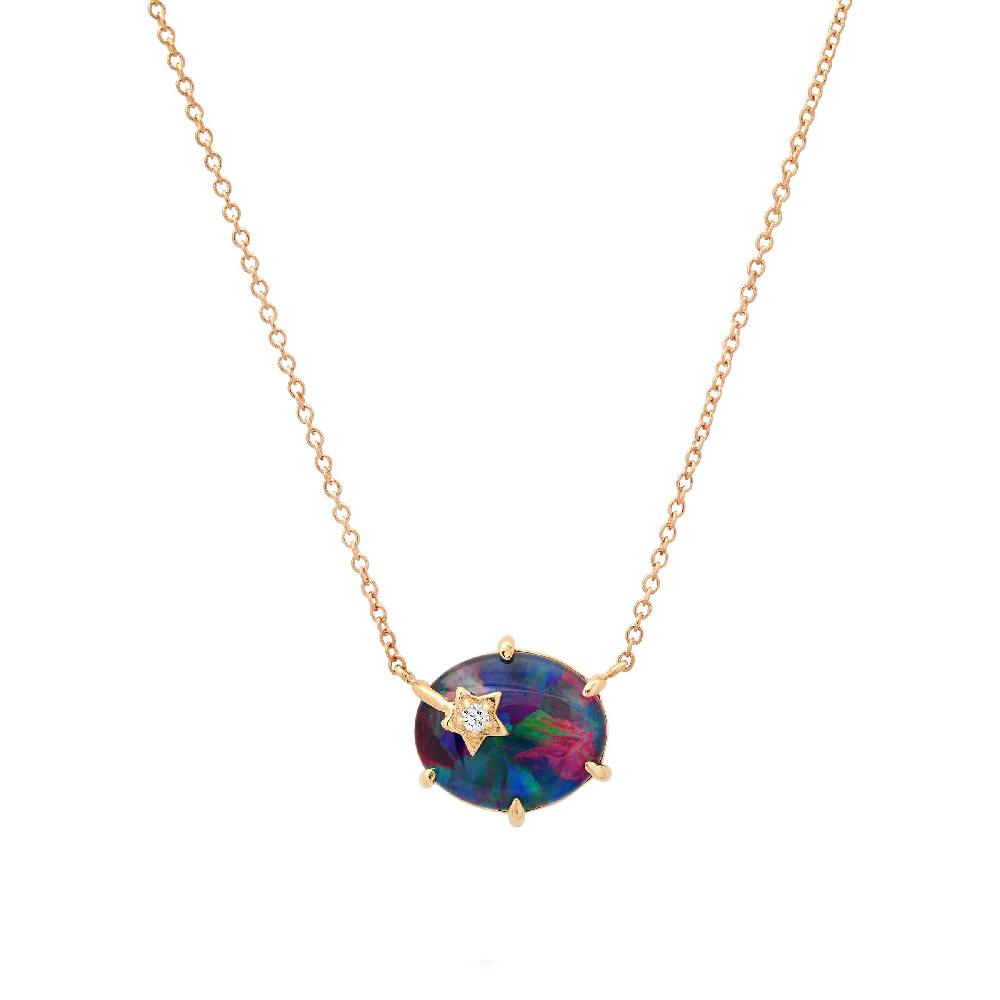 andrea fohrman Mini Galaxy Australian Opal Necklace