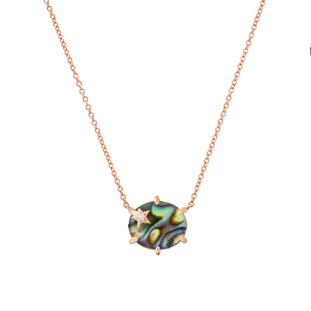 Andrea Fohrman Mini Galaxy Dark Mother Of Pearl Necklace