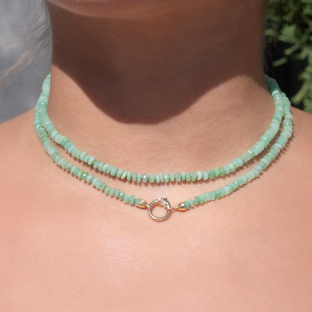 Andrea Fohrman Shooting Star Chrysoprase Wrap Choker