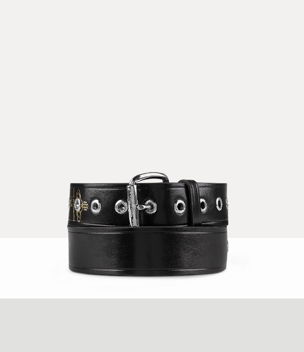 andreas kronthaler for vivienne westwood Alex Belt RHODIUM Black LEATHER