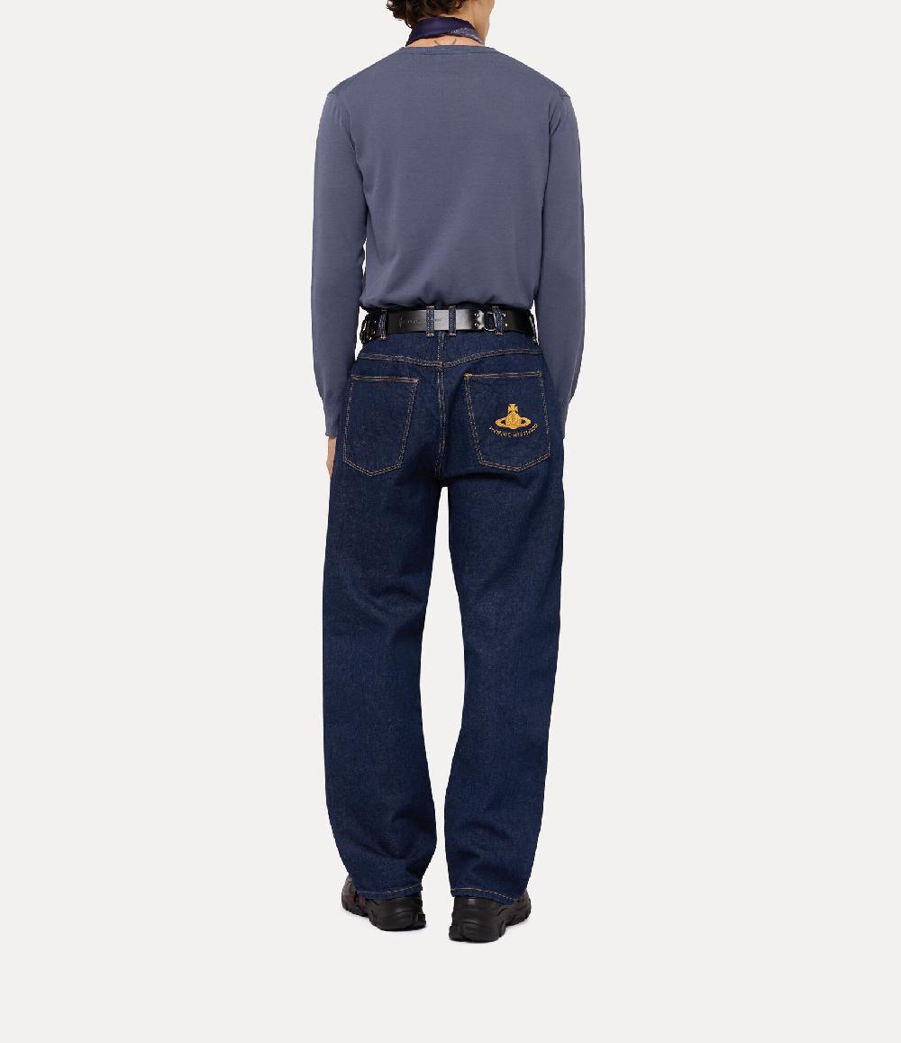 Andreas Kronthaler For Vivienne Westwood Alex Round Neck Sweater GREY BLUE