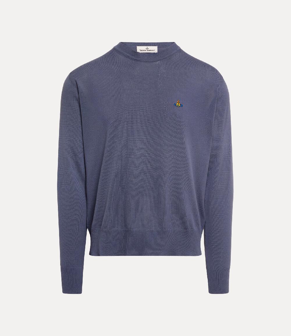 andreas kronthaler for vivienne westwood Alex Round Neck Sweater GREY BLUE