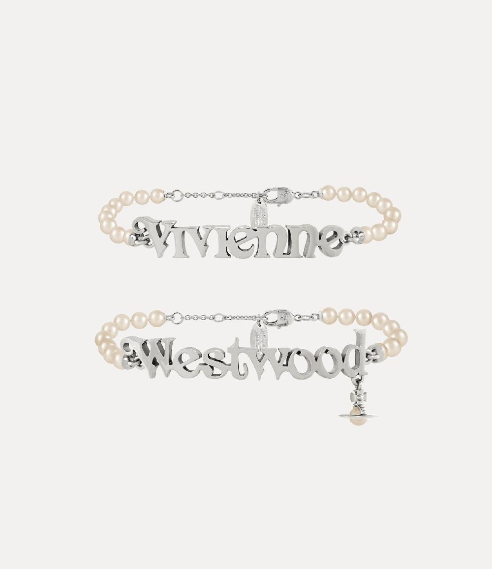 andreas kronthaler for vivienne westwood Amelia Bracelet PLATINUM / CREAM Pearl