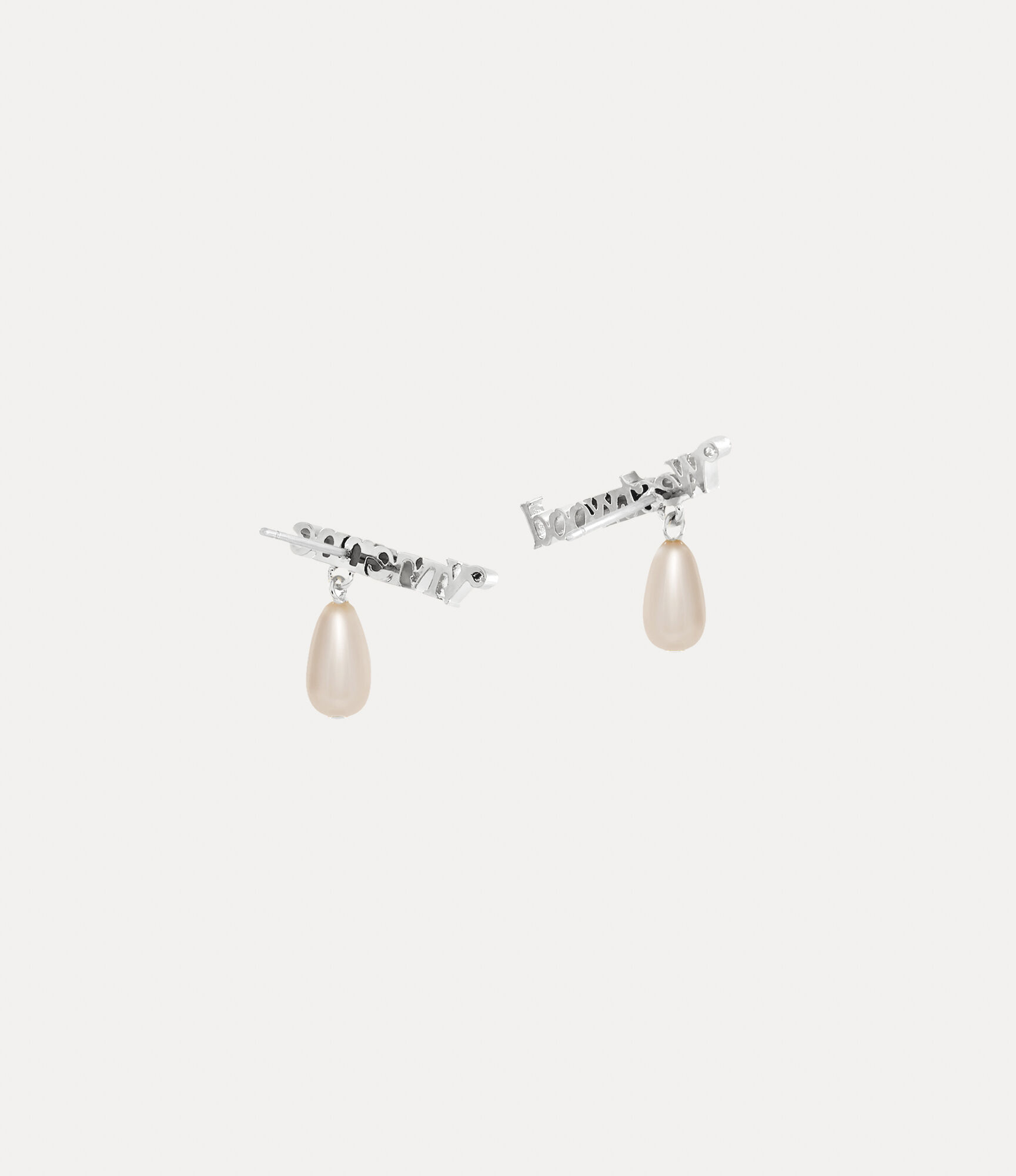 Andreas Kronthaler For Vivienne Westwood Amelia Earrings PLATINUM / CREAM Pearl