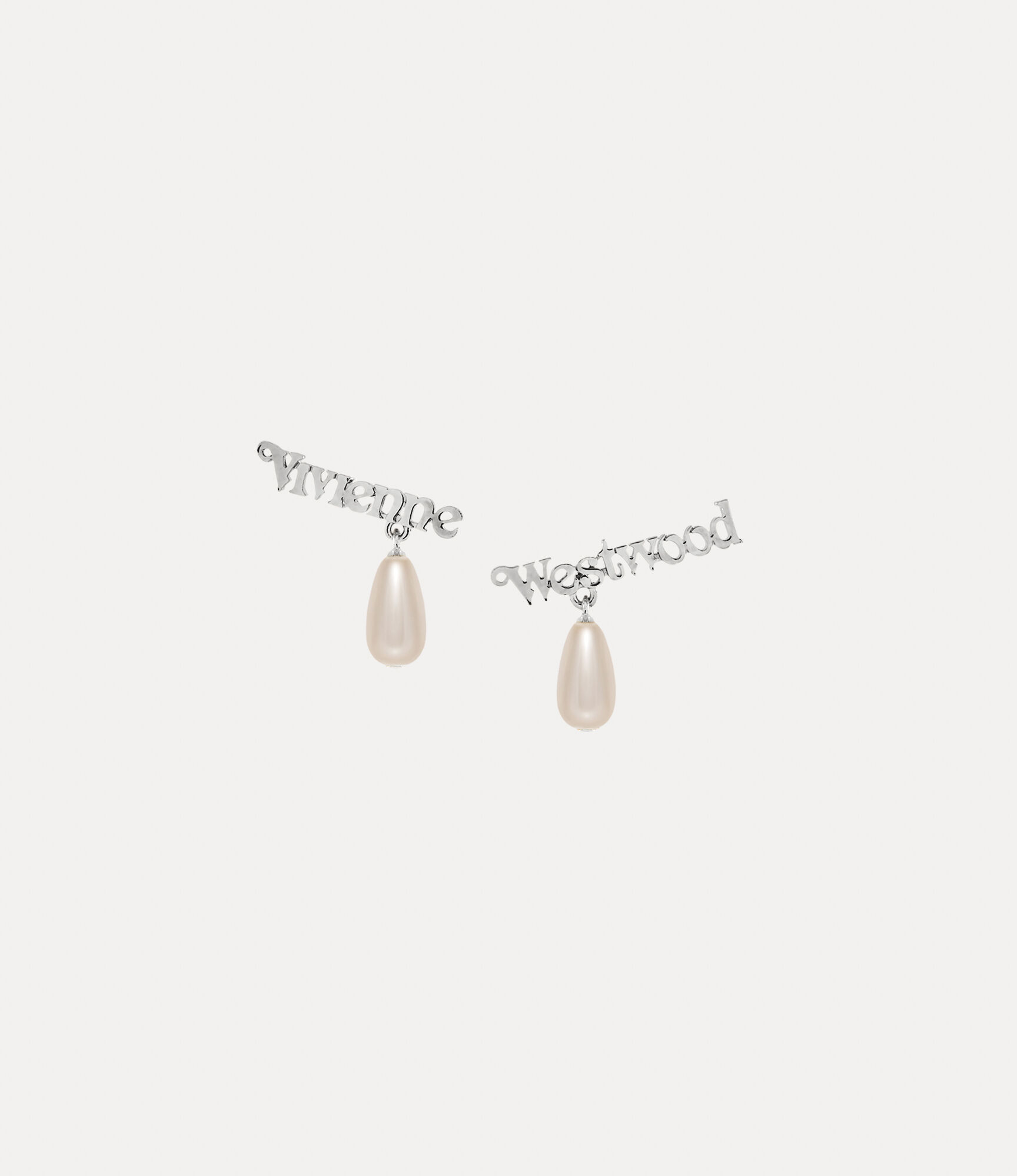 andreas kronthaler for vivienne westwood Amelia Earrings PLATINUM / CREAM Pearl