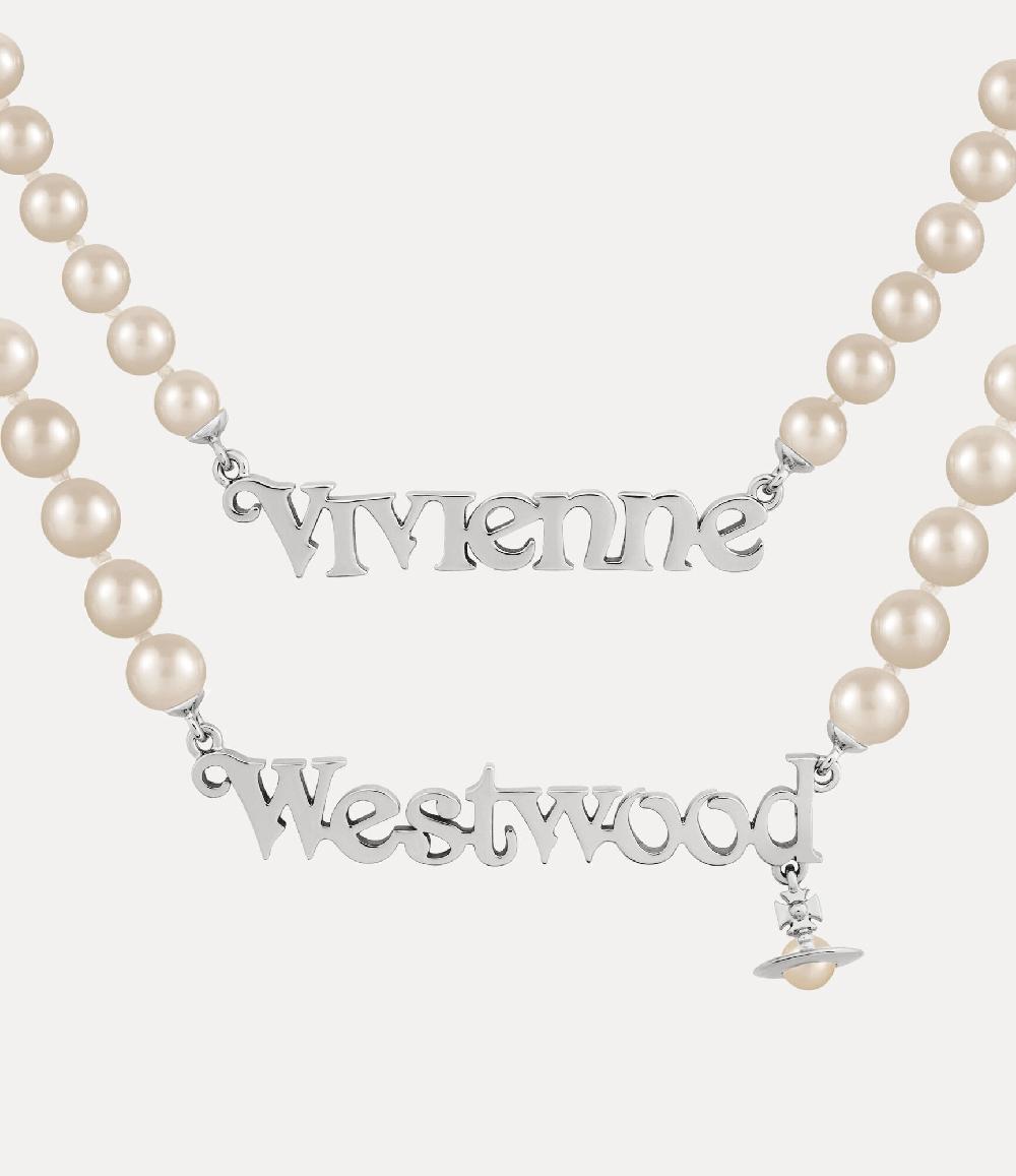 Andreas Kronthaler For Vivienne Westwood Amelia Necklace PLATINUM / CREAM Pearl