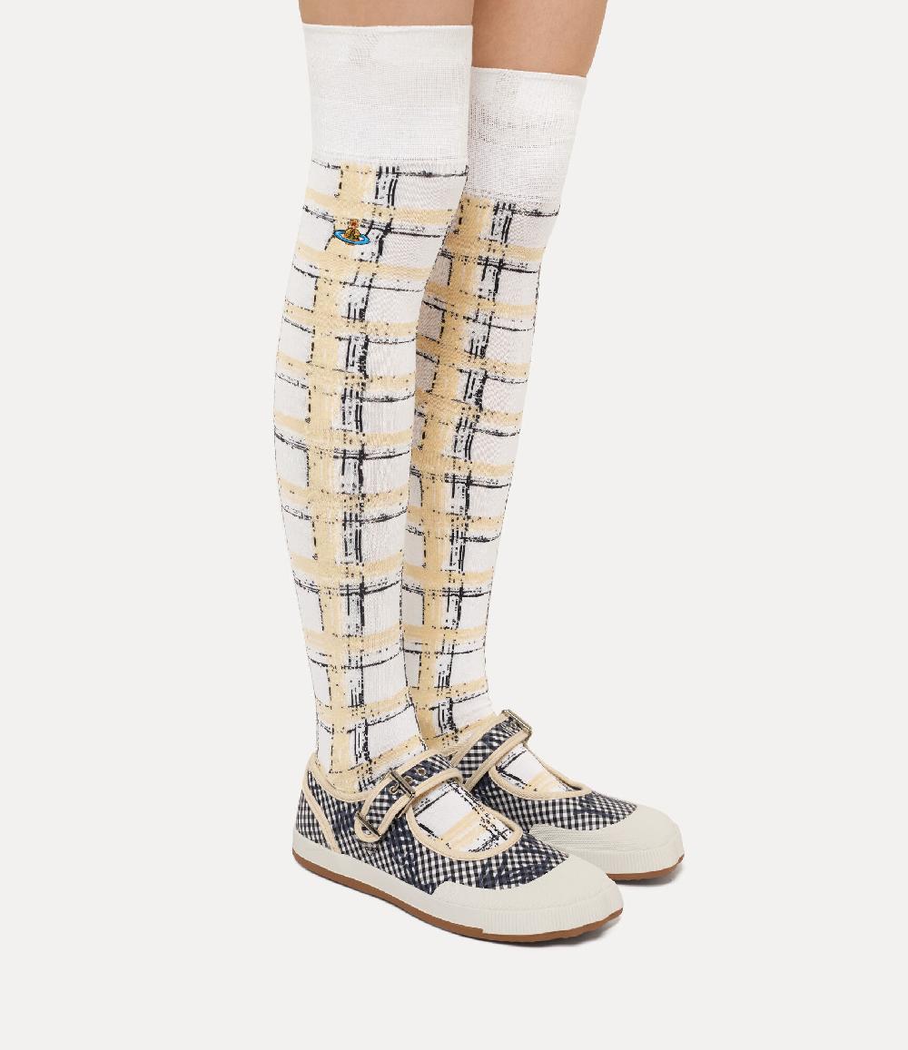 Andreas Kronthaler For Vivienne Westwood Animal Gym Bar Shoe GINGHAM/VW BLACK