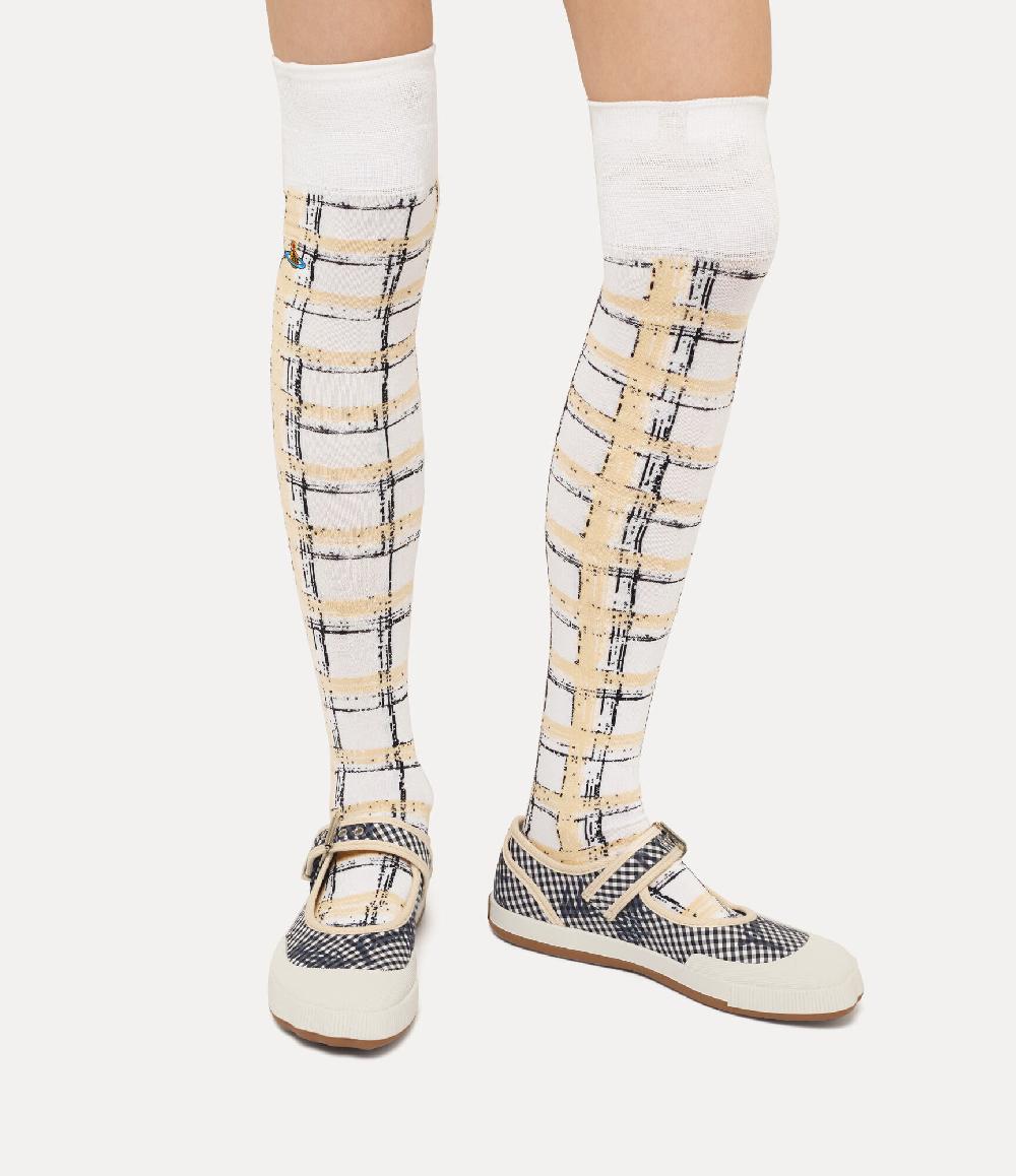 Andreas Kronthaler For Vivienne Westwood Animal Gym Bar Shoe GINGHAM/VW BLACK