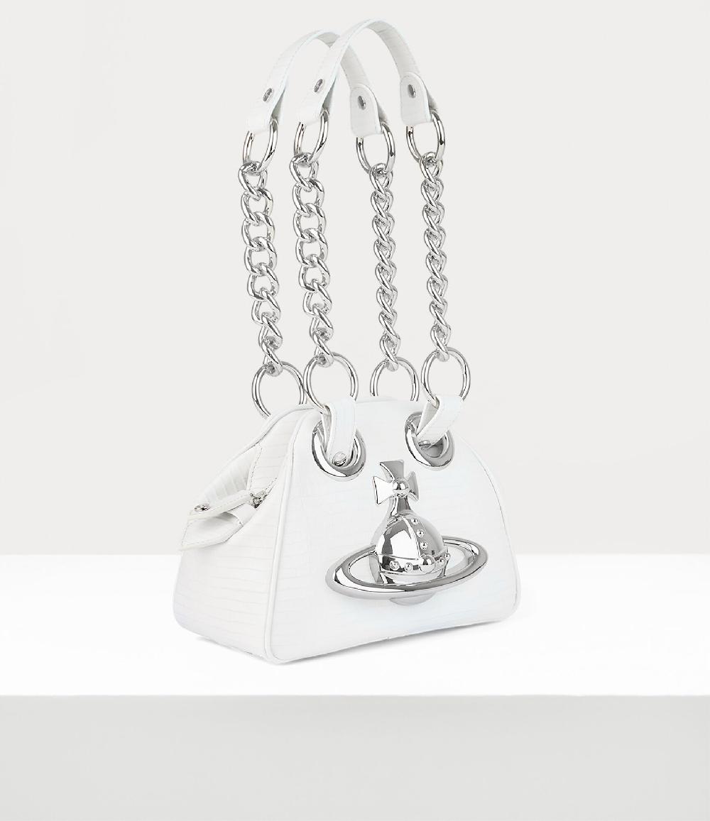 Andreas Kronthaler For Vivienne Westwood Archive Orb Chain Handbag WHITE