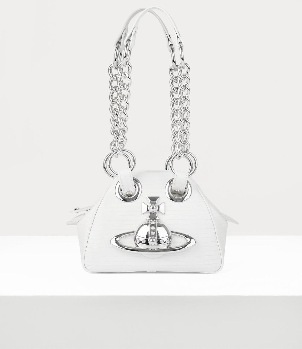 andreas kronthaler for vivienne westwood Archive Orb Chain Handbag WHITE