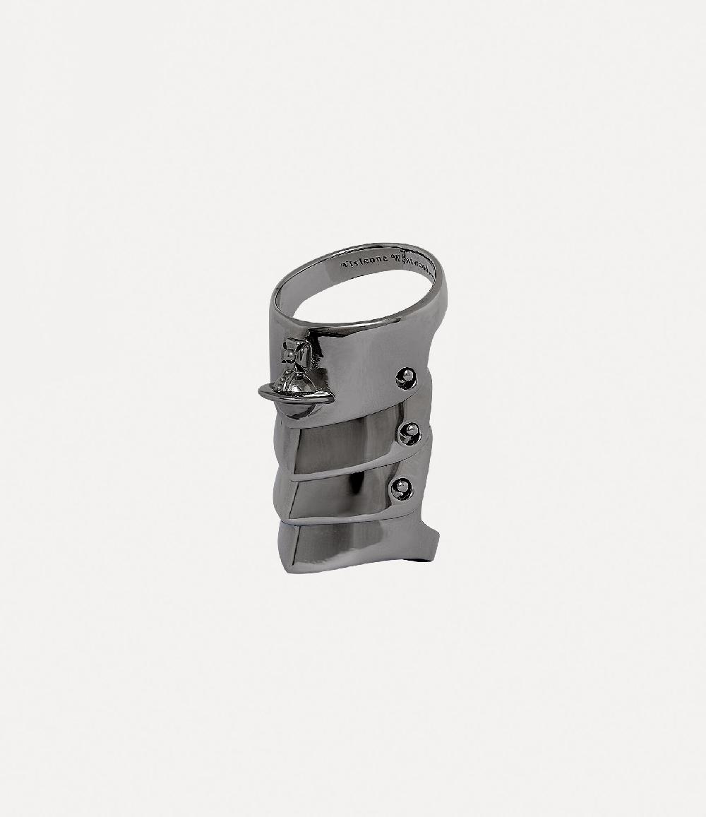 andreas kronthaler for vivienne westwood Armour Ring RUTHENIUM