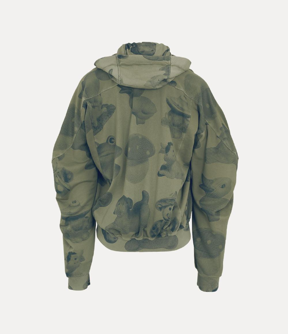 Andreas Kronthaler For Vivienne Westwood Baseball Sweatshirt GREEN DYED FIGURINE