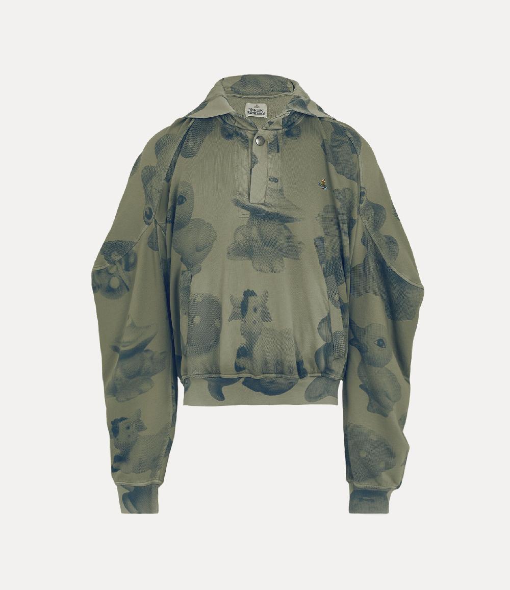 andreas kronthaler for vivienne westwood Baseball Sweatshirt GREEN DYED FIGURINE