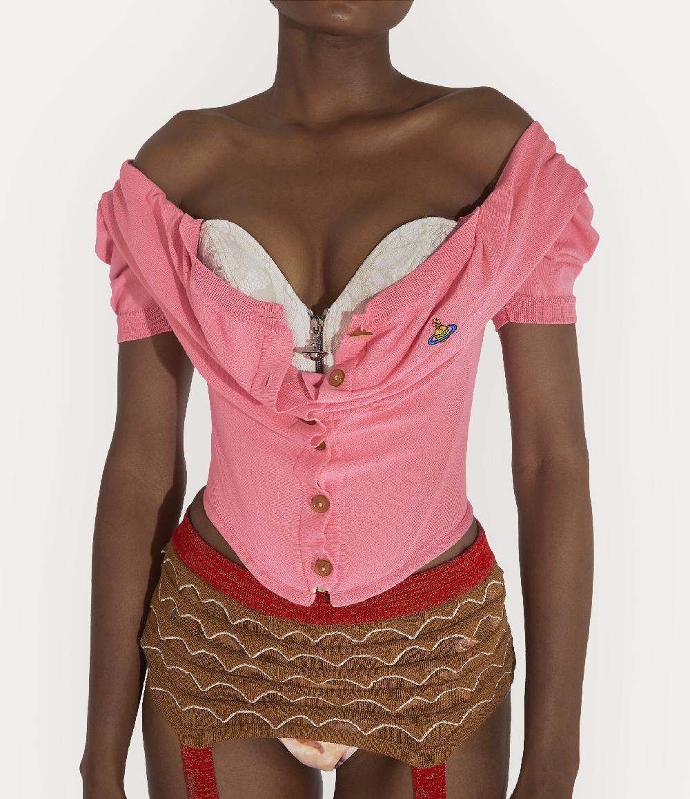 Andreas Kronthaler For Vivienne Westwood Bea Corset Cardigan PETUNIA PINK