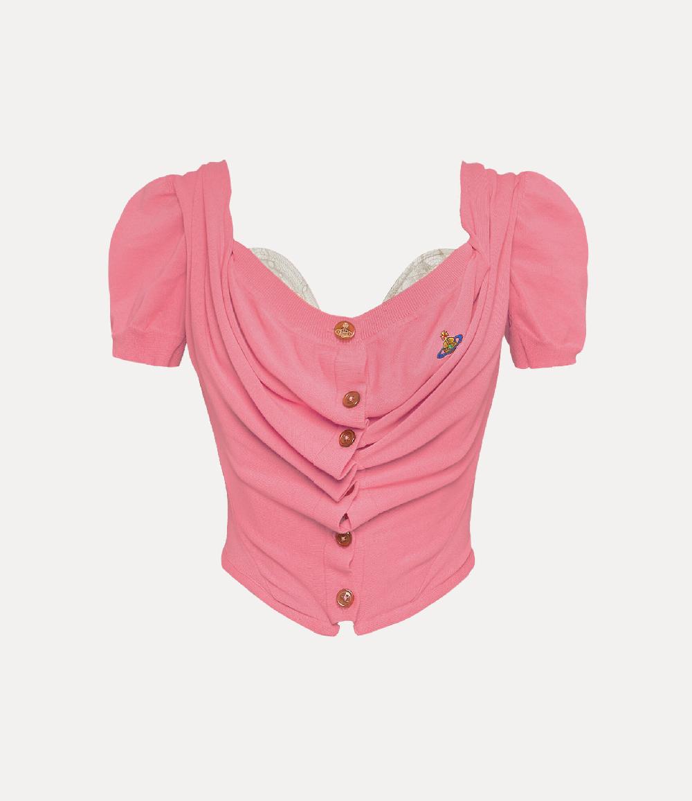 andreas kronthaler for vivienne westwood Bea Corset cardigan PETUNIA PINK