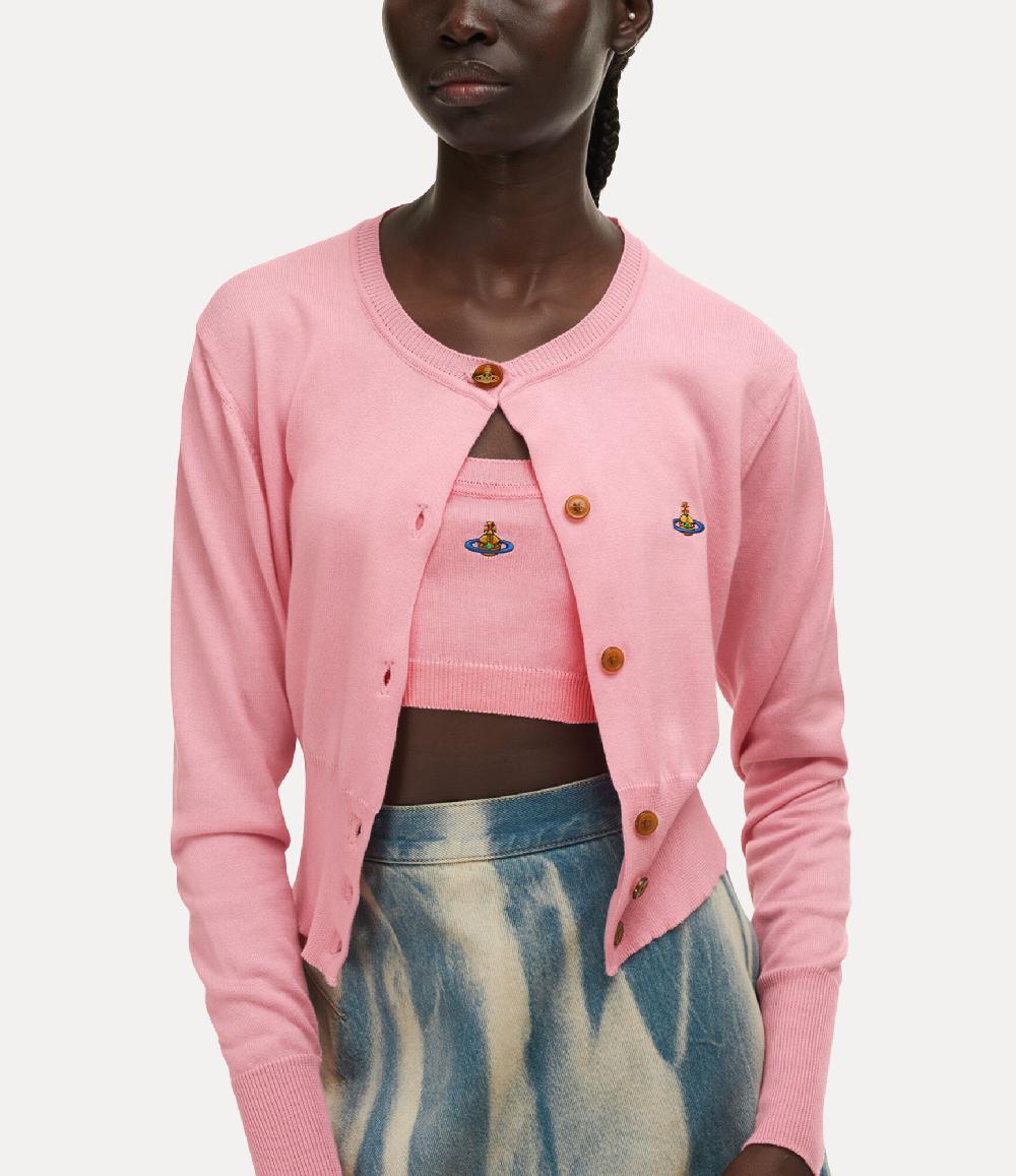 Andreas Kronthaler For Vivienne Westwood Bea Cropped Cardigan PINK