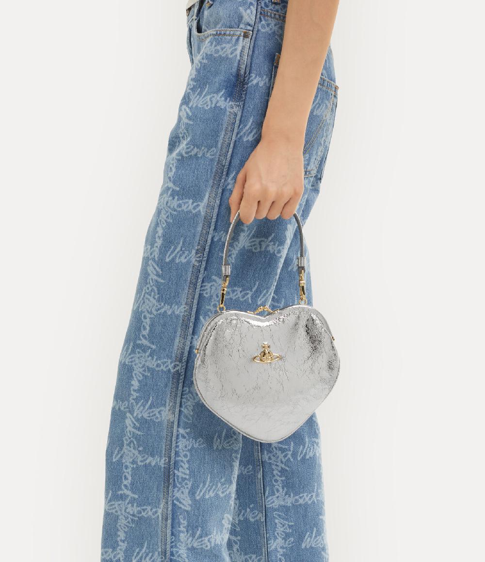 Andreas Kronthaler For Vivienne Westwood Belle Heart Frame Purse SILVER