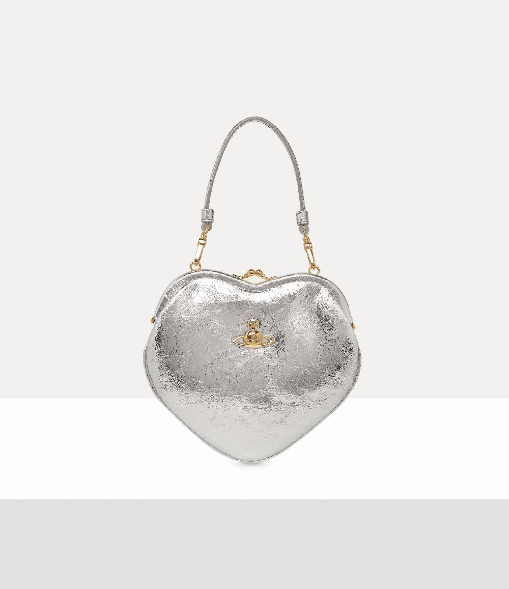 andreas kronthaler for vivienne westwood Belle Heart Frame Purse SILVER