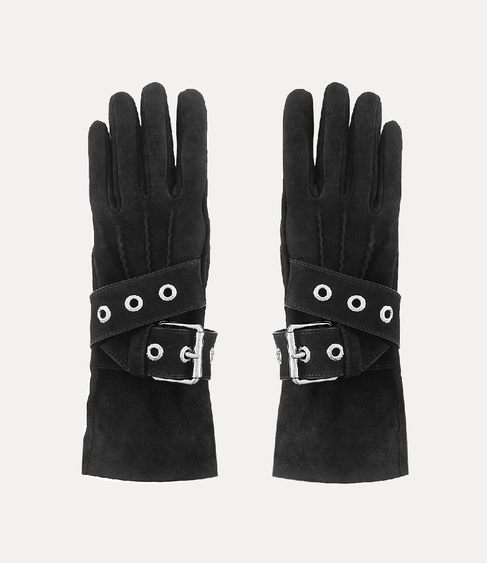 andreas kronthaler for vivienne westwood Belt Buckle Gloves BLACK