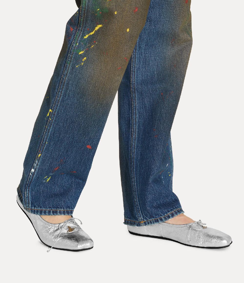 Andreas Kronthaler For Vivienne Westwood Brigitte Ballerina Shoe SILVER